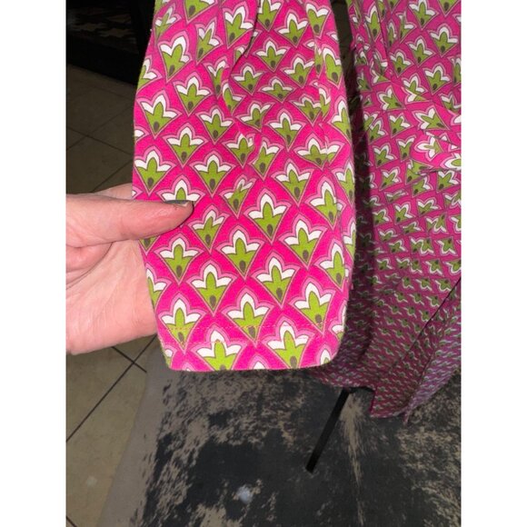 Vera Bradley Pink Green Soft Floral Print Cotton Blend Robe S/M Lightweight - Picture 10 of 10